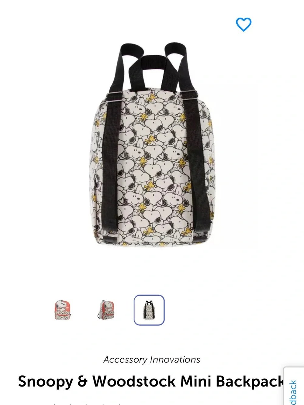 Snoopy & Woodstock Mini Backpack - Coral/White